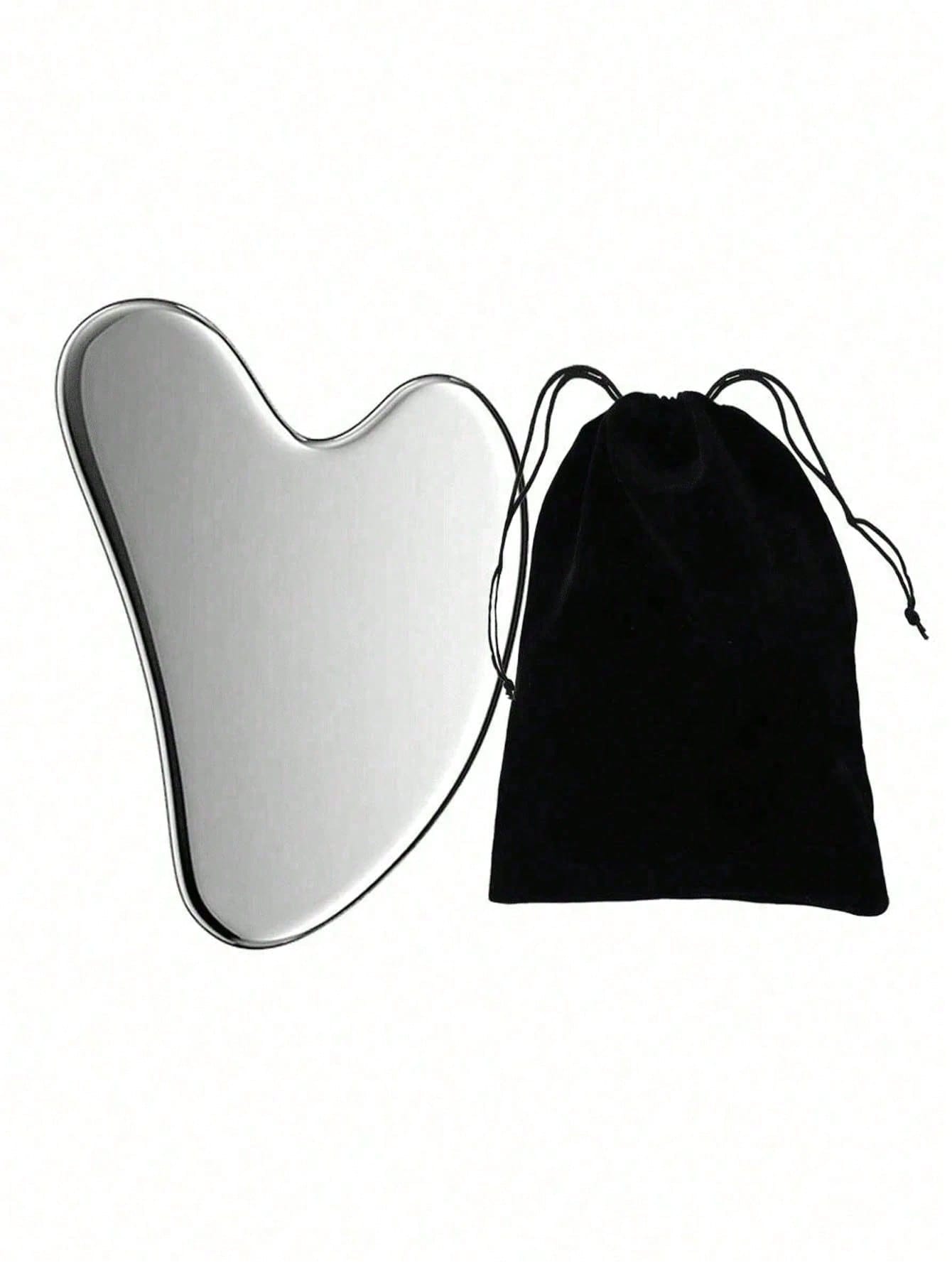 Skincare Indonesia - Heart-shaped Stainless Steel Gua Sha Board