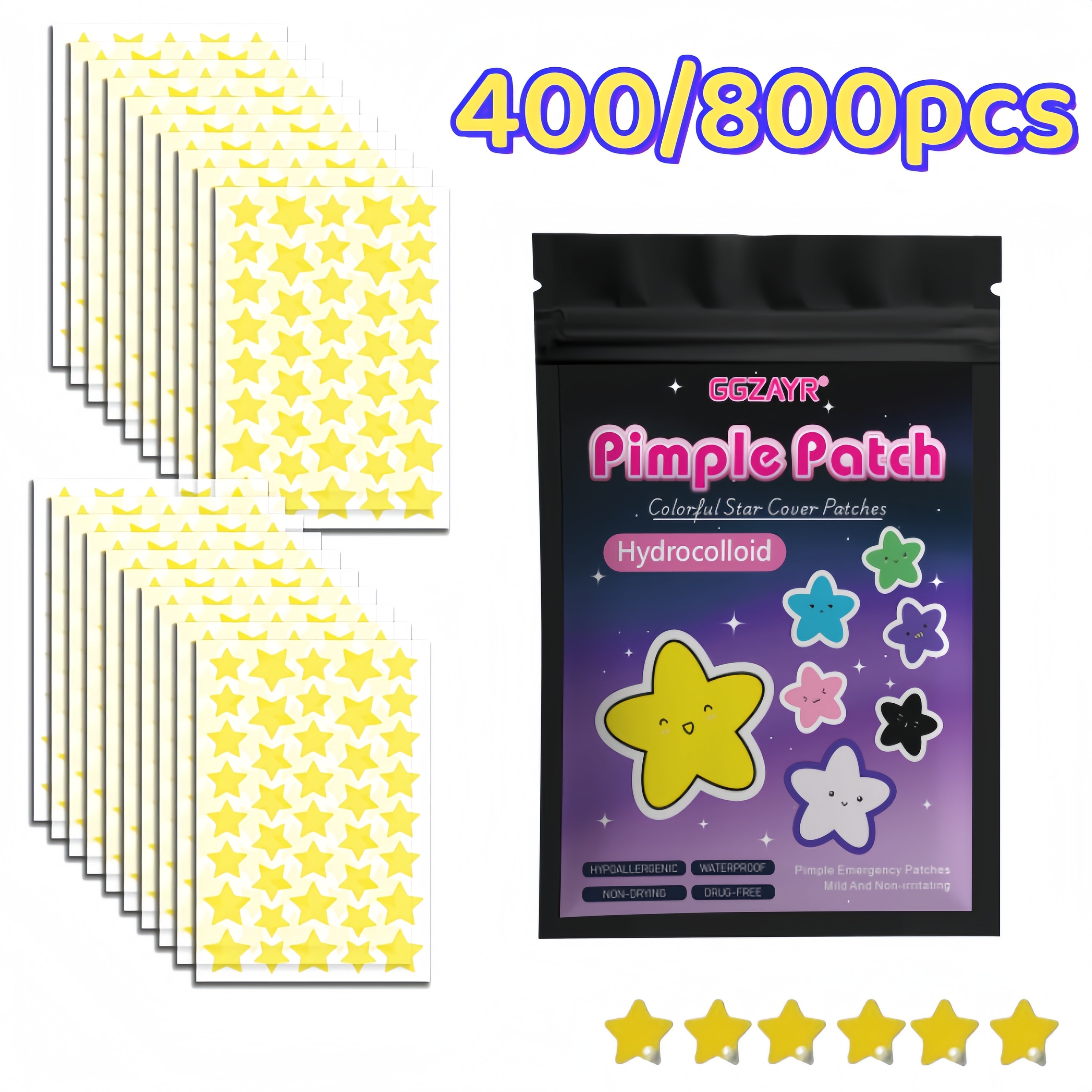 Skincare Acne - 400/800pcs Hydrocolloid Acne Pimple Patches Invisible