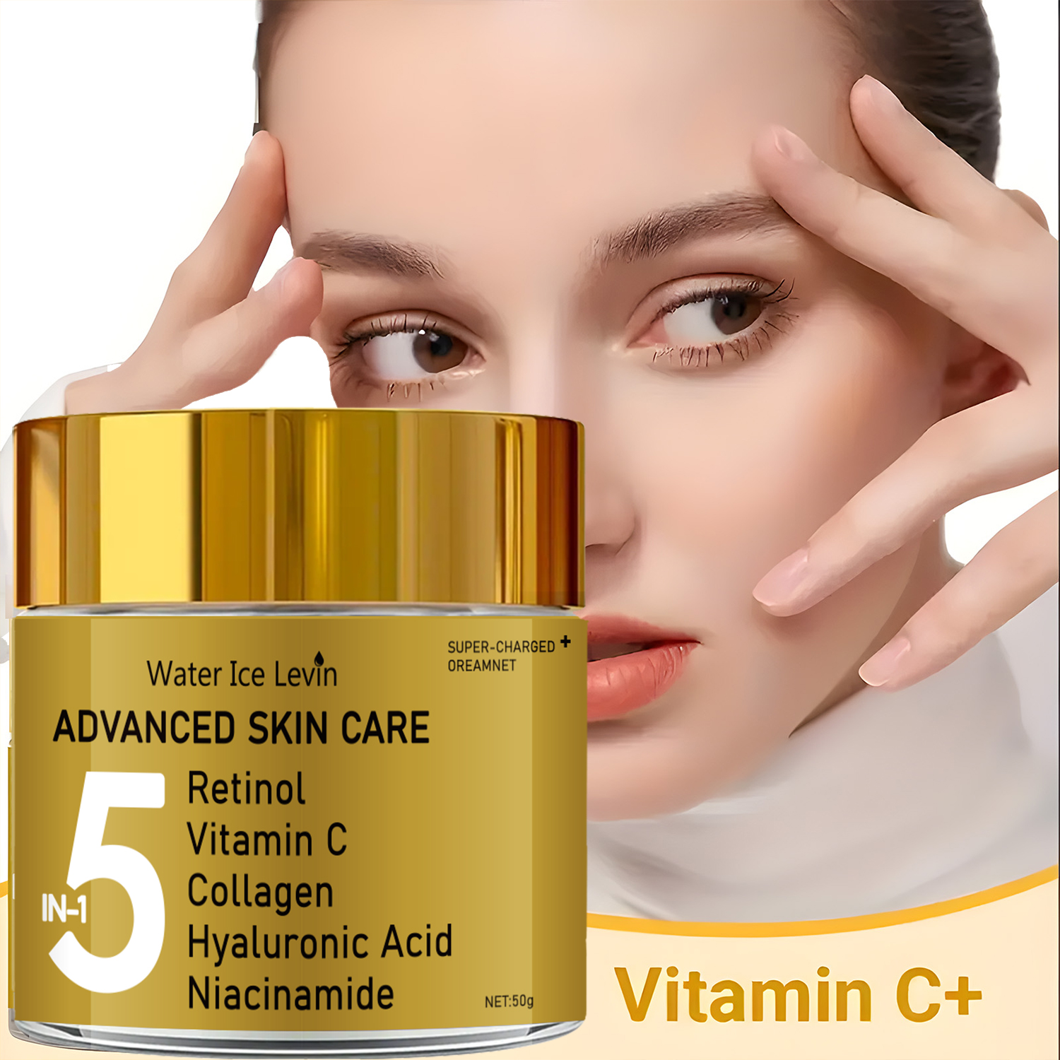 Retinol Vitamin A Cream - 5-in-1 Facial Moisturizing Cream, Containing Vitamin