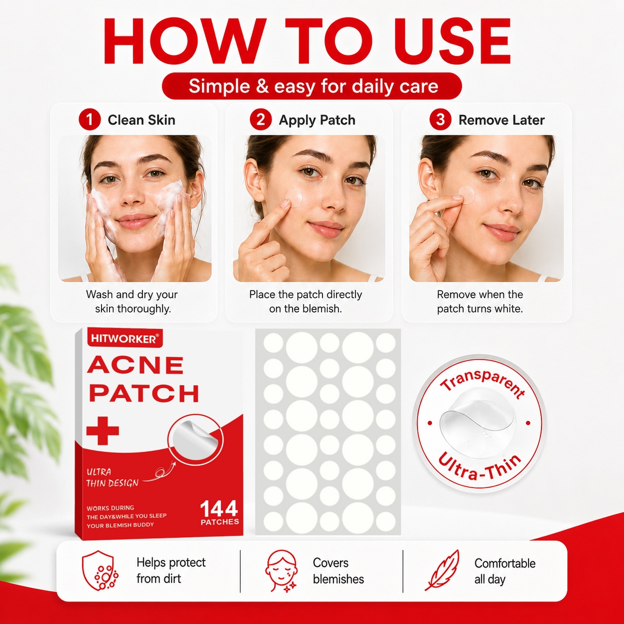144Pcs Hydrocolloid Acne Pimpl - đánh giá và giá Skincare Acne