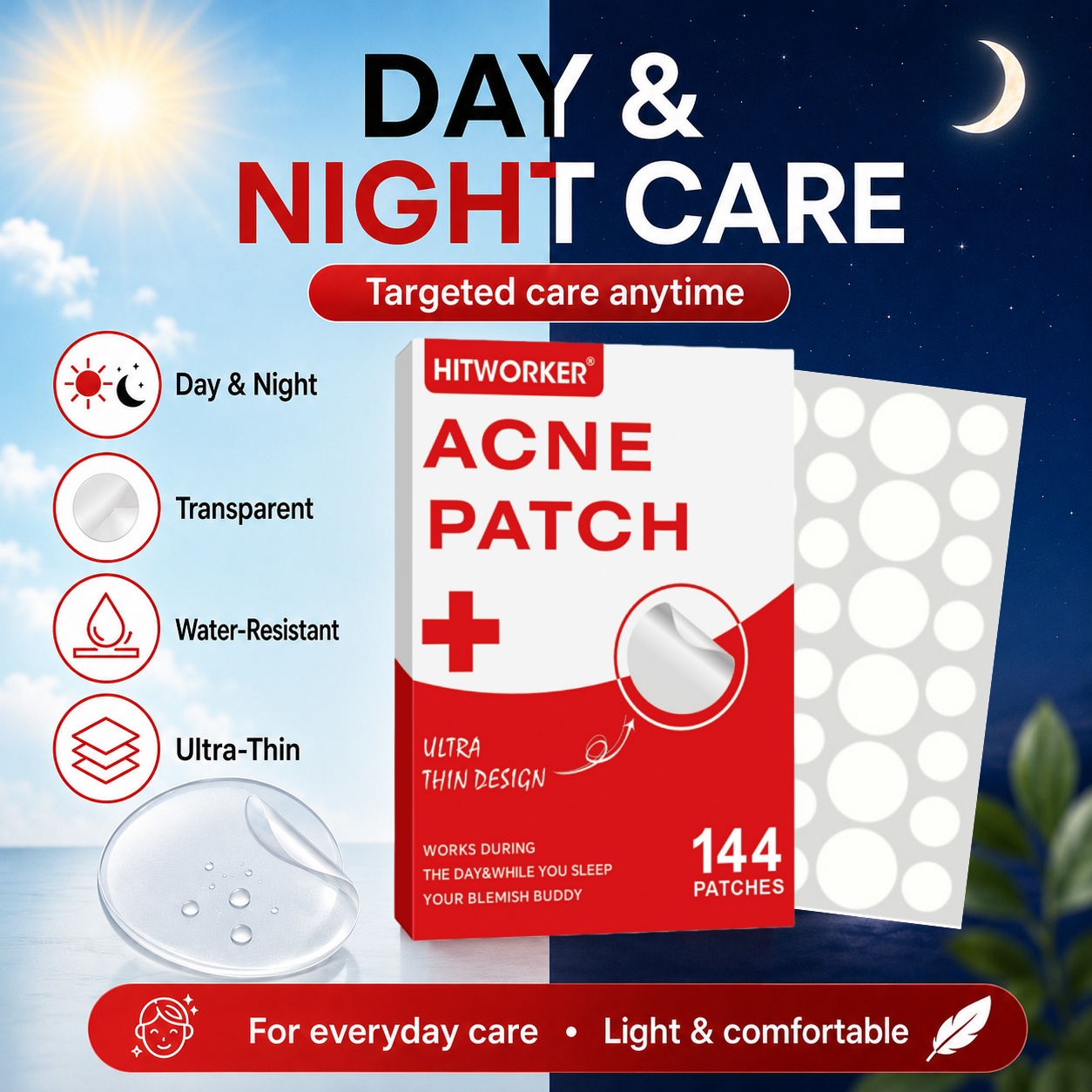 144Pcs Hydrocolloid Acne Pimpl - đánh giá và giá Skincare Acne