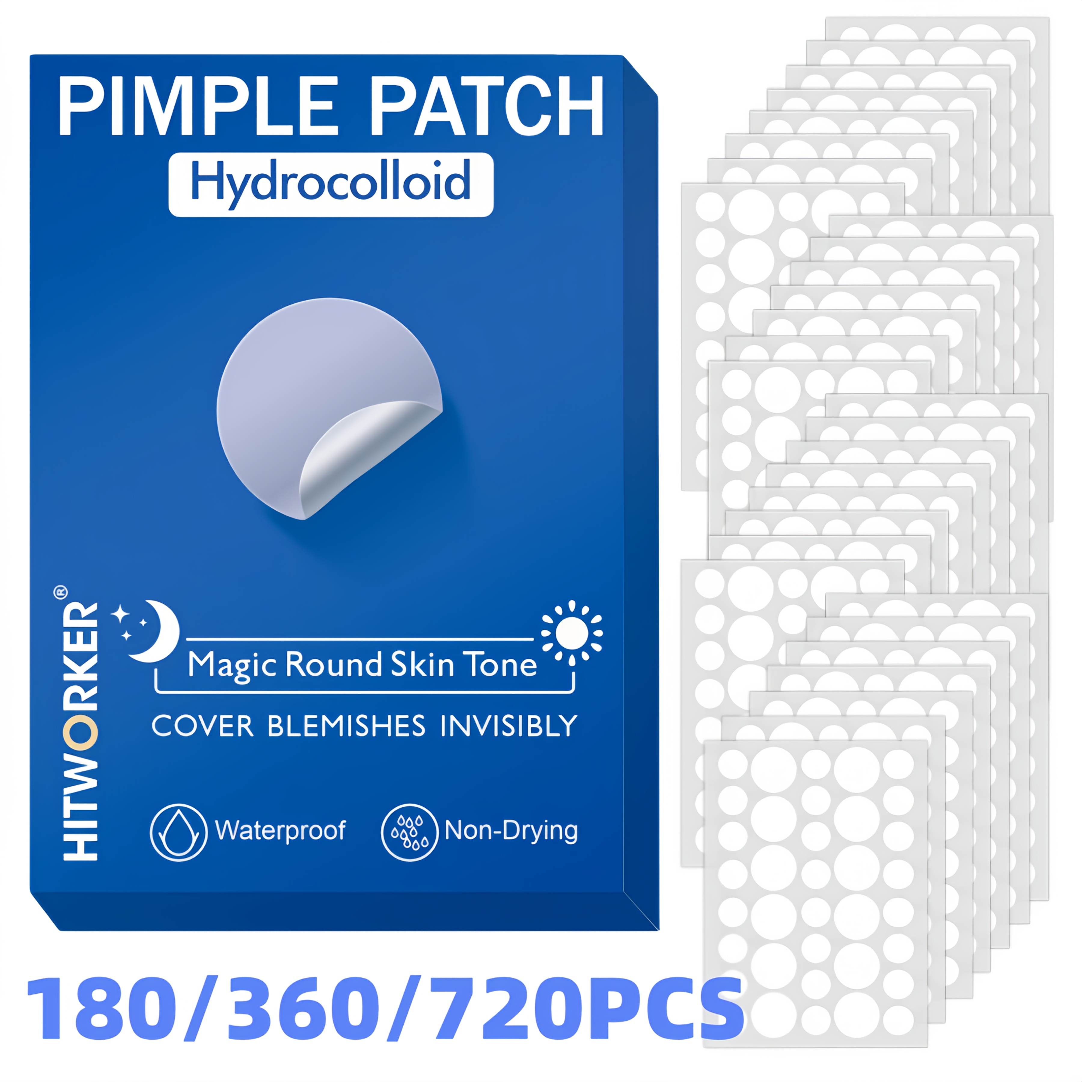 180/360/720pcs acne patches, w - đánh giá và giá Skincare Acne