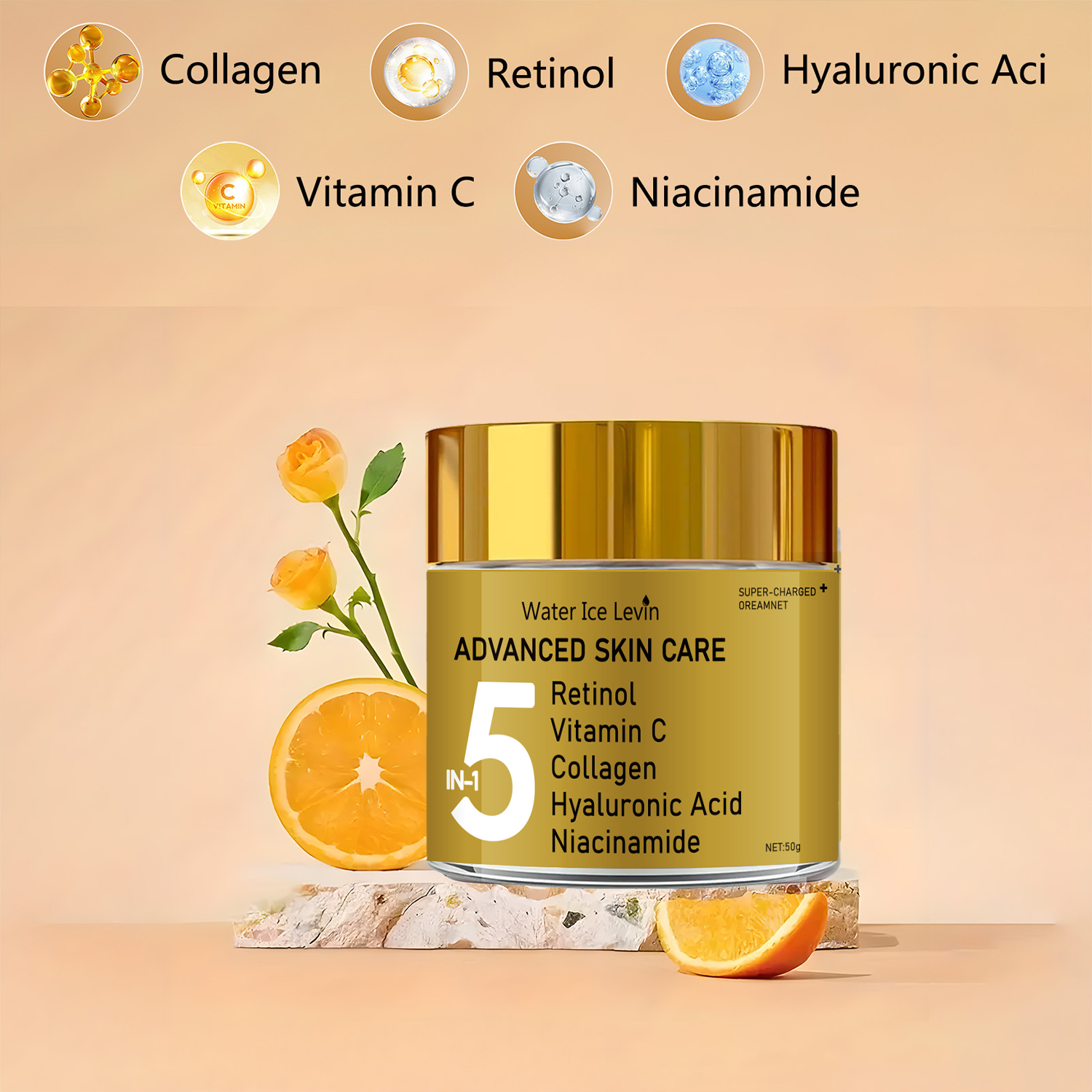 5-in-1 Facial Moisturizing Cre - đánh giá và giá Retinol Vitamin A Cream