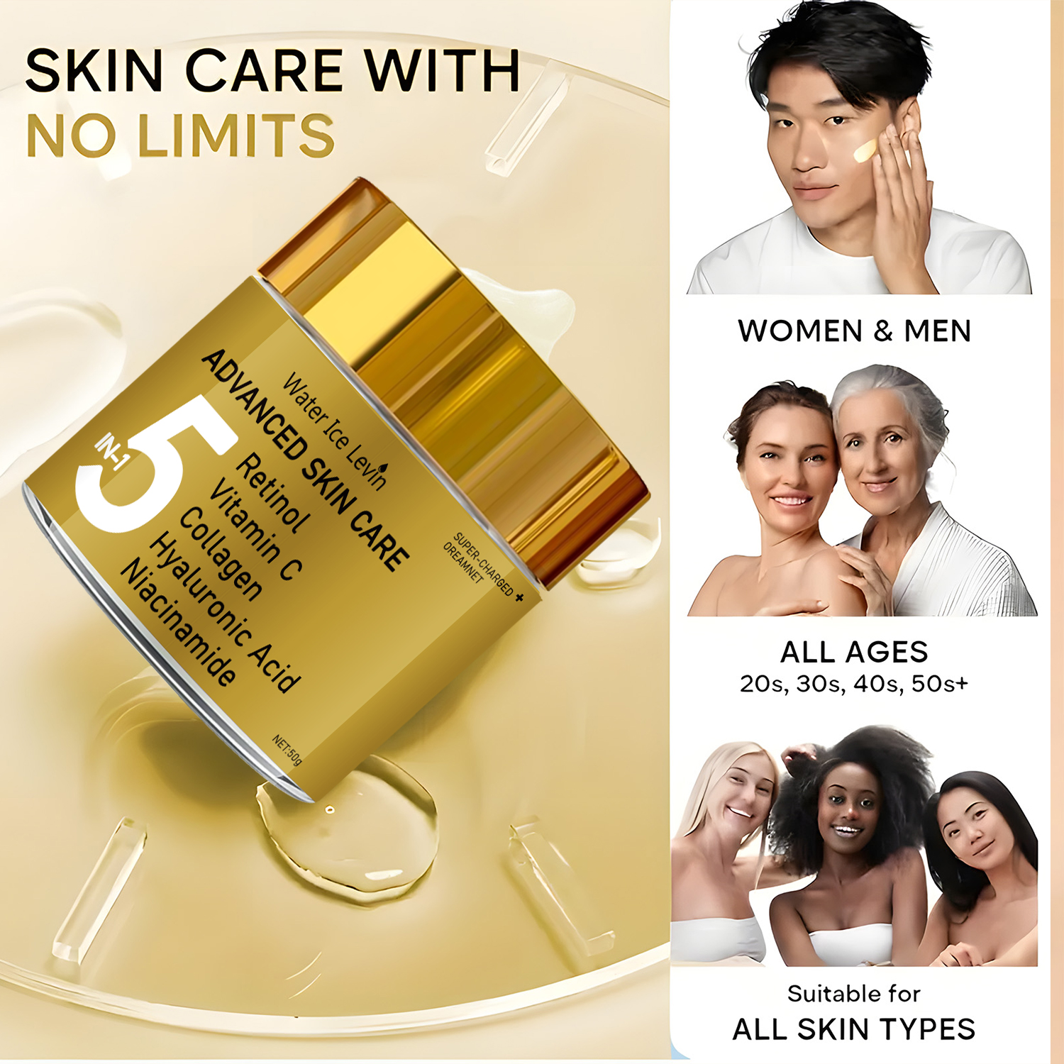 5-in-1 Facial Moisturizing Cre - đánh giá và giá Retinol Vitamin A Cream