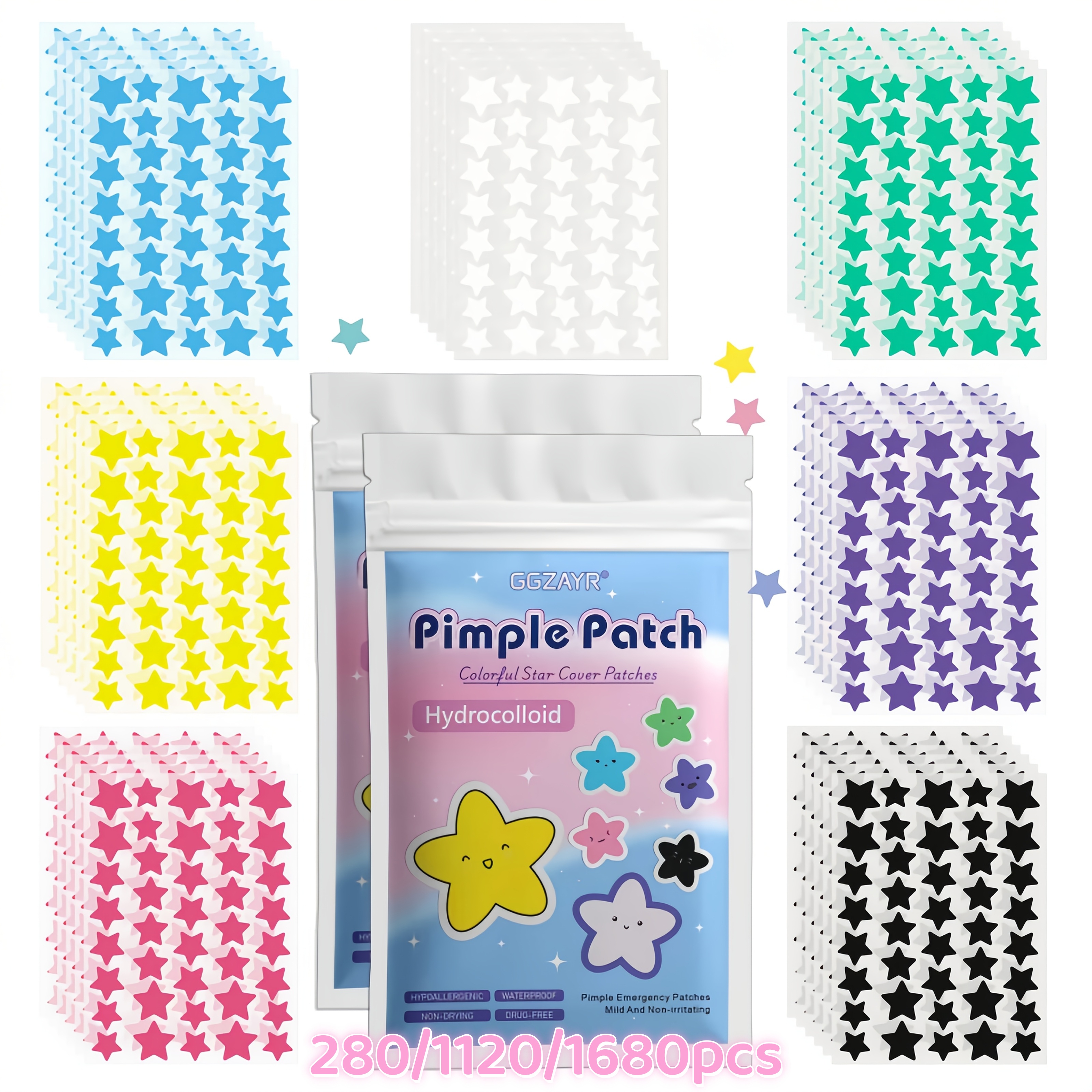 280/1120/1680pcs Seven-Color S - đánh giá và giá Skincare Acne